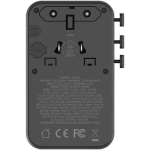 Momax UA23UKL 1-WORLD² 100W 雙 AC 四 USB GaN 全球轉換 插座  (鈦色)